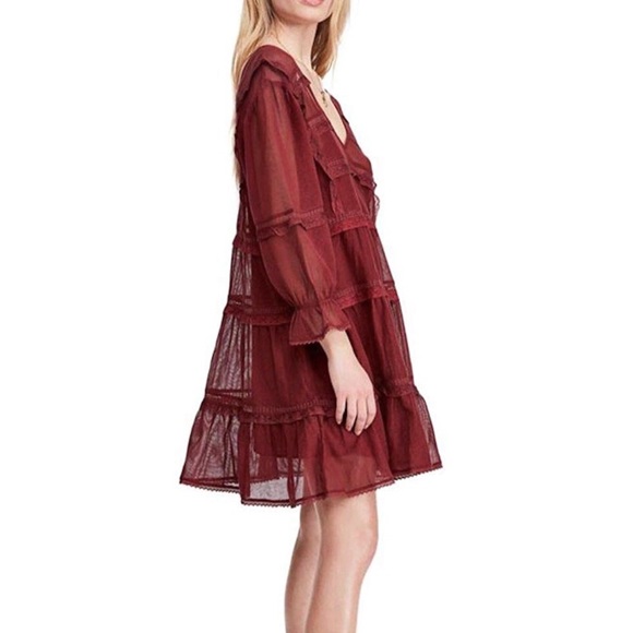 Free People Berlin Maroon Dress - Picture 4 of 6
